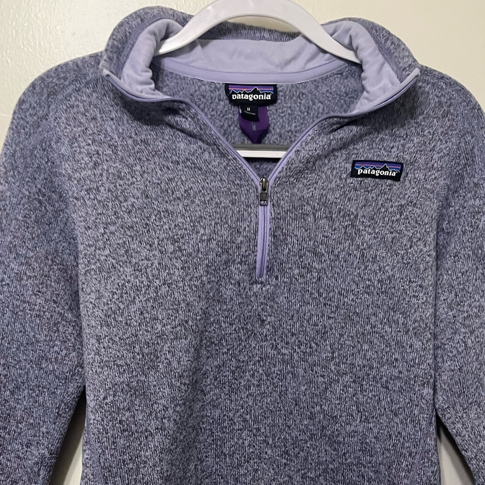 Purple Patagonia Fleece Quarter-zip Sweater - Picture 3 of 6